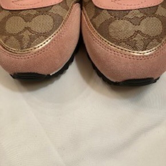 Coach Women's Sneakers KHAKI/PETAL/GOLD 7.5B - Picture 2 of 9